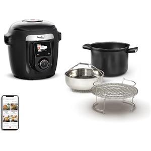 Moulinex Cookeo Wi-Fi 10in1, Multicooker, 10 Modalità di Cottura, Pentola a Pressione, Pentola a Cottura Lenta, Vaporiera, Ricette Facili, Istruzioni Passo Dopo Passo, CE96G810