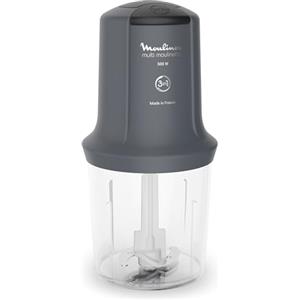 Moulinex Multi Moulinette, Tritatutto Elettrico 500W a 2 Velocità con Controllo Intuitivo per Sminuzzare, Tritare e Mescolare, 300g e 500ml Capacità, Accessori Lavabili in Lavastoviglie,AT711B
