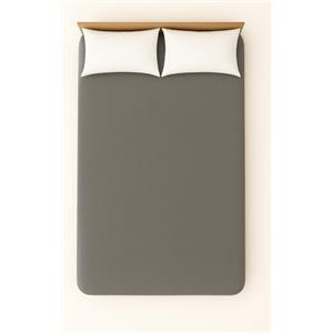 Generico Lenzuolo con Angoli Matrimoniale in Jersey di Cotone - Morbido e Traspirante - Adatto a Materassi Fino a 30 cm - 180x200 cm - Grigio scuro