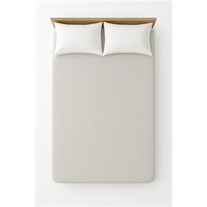 Generico Lenzuolo con Angoli Matrimoniale in Jersey di Cotone - Morbido e Traspirante - Adatto a Materassi Fino a 30 cm - 180x200 cm - Grigio Chiaro