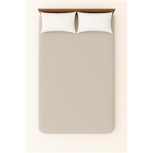 Generico Lenzuolo con Angoli Matrimoniale in Jersey di Cotone - Morbido e Traspirante - Adatto a Materassi Fino a 30 cm - 180x200 cm - Sabbia