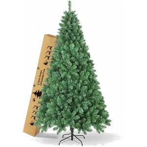 LEIVESTE-Albero di Natale Artificiale 240 cm,Montaggio a Gancio, Folti e Realistici, Base in Metallo Stabile, Riutilizzabile, Albero di Natale per Casa, Ufficio e Decorazioni Natalizie (240 cm)