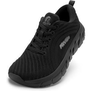 FitVille Scarpe Running Uomo Pianta Larga Sneaker Leggere Scarpe da Ginnastica da Corsa Traspiranti Jogging Scarpe Passeggio Larghe Blu Scuro con Nero 44.5 EU X-Larga