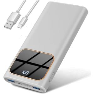 Rolosar Power Bank, PowerBank 10000mAh PD 15W Ricarica Rapida con Ingresso e Uscita USB-C Batteria Esterna, Caricatore Portatile Display LED per iPhone 16/15/14/13/Pro/Pro Max 002