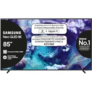 SAMSUNG Smart TV 85'' QE85QN900FTXZT Neo QLED 8K Mini LED, NQ8 AI Gen3 Processor, 8K AI Upscaling, Glare Free, Dolby Atmos & OTS Pro, Metal Frame Design, 2025