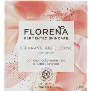 Florena Crema Giorno Anti-Rughe Naturale 50ml con Caprifoglio Fermentato e Acido Ialuronico