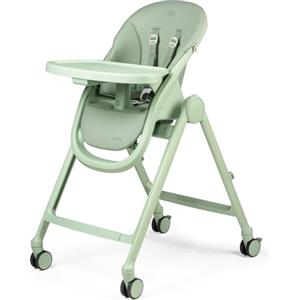 Peg Perego PEG Living Seggiolone Pappa dalla Nascita, Design Contemporaneo, Funzione Sdraietta, Altezza Regolabile, Doppio Vassoio, 4 Ruote 360°, Chiusura Compatta, 0-3 Anni (0-15 kg), Sage