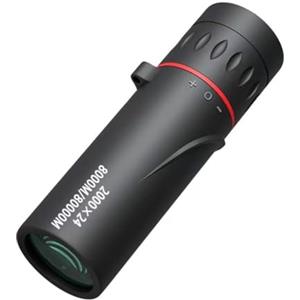YJDOORPLAY Telescopio monoculare compatto impermeabile con ingrandimento 2000 x 24 e supporto per smartphone, dotato di lenti completamente multi rivestite per uso esterno