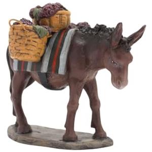 Triciclo Editores Borrico con cesti d'uva | Figure misteriose |Figure del presepe |Serie 11 cm| Progettato da José Luis Mayo Decorazione natalizia |Nascita