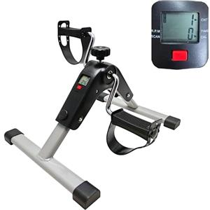 App Life Pedaliera Riabilitazione Mini Cyclette Dispositivo Medico di Classe I Bike Bicicletta Anziani Pedali Antiscivolo Schermo Ginnastica Passiva Esercizio Fitness Gambe da Tavolo (Nero élite)