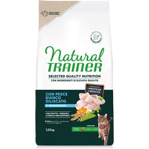 TRAINER Natural Trainer Selected Quality Nutrition Gatto Healthy Grain Sterilised Pesce Bianco 1,25kg