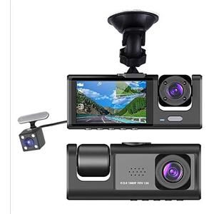 TYREE 3 Videocamera Dash Cam 1080P 2 Pollici Dashcam Nero Driver Registratore per Taxi Car DVR Fotocamera Posteriore Universale