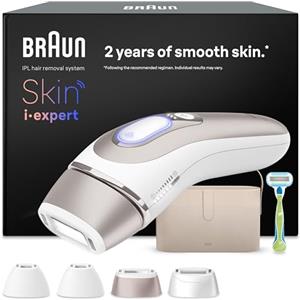 Braun Skin I·Expert Epilatore Luce Pulsata Smart, Depilatore Corpo Donna, Alternativa Laser Peli Donna, Include Pochette, Rasoio Venus, Luce Pulsata Braun, 4 Testine Viso E Corpo, PL7387