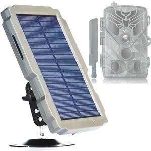 FunKind Pannello Solare per Fototrappola da 6V-12V 3000mAh Batteria Ricaricabile, Accessori da Caccia per Fototrappola, per Fotocamere Caccia da 6V-12V