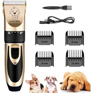 Eyeleaf Tosatrice per Cani Professionale Tosatrice per Gatti Pelo Lungo Ricaricabile USB Oro