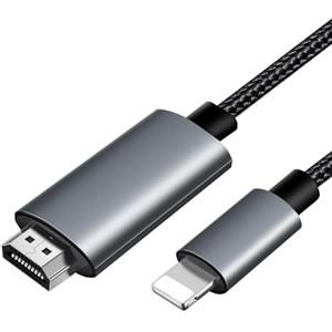 LUIRSAY Cavo HDMI per Phone, [MFi Certificato] Cavo HDMI 1080P@60Hz, HDTV per trasferimento Phone su TV Compatibile con TV (2M)