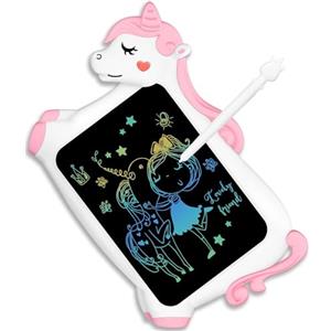 CHEERFUN Unicorno Bambina Regalo Tavoletta Grafica - LCD Lavagna per Bambini 10 Pollice, Idee Regalo Bambina Giochi Bambini 3 4 5 6 7 + Anno Lavagnetta Tablet per Disegnare Gioco Giocattoli Idee Regali Natale