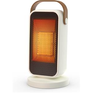 YAZEKY Stufa Elettrica Basso Consumo, Termoventilatore Portatile Silenzioso con Riscaldamento Rapido, due Temperature di Raffreddamento e Protezione di Sicurezza per Camere da Letto e Uffici （20 m²）