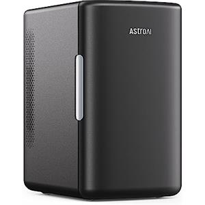 AstroAI Frigorifero Piccolo Portatile, Mini Frigo da Camera con Volume di 6 Litri, Frigo Piccolo, Mini Frigo da Ufficio per Auto, Camera da Letto, Bevande, Cosmetici ecc. (Nero)