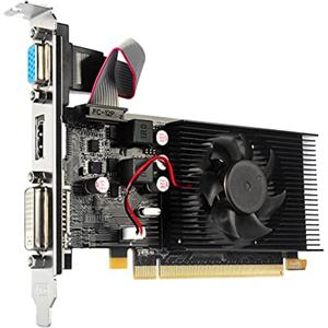 Qusedwey Scheda Grafica HD7450 64 Bit 2 GB GDDR3 PCI-E 2.0 X16 Scheda Video VGA DVI-I Compatibile con per Radeon HD 7450 2G 64 Bit