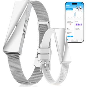 iSo Tech Smart Braccialetto Fitness Band senza Display, Smartwatch Fitness Tracker alla Moda Monitoraggio 24/7 Attività, Sonno Frequenza Cardiaca, Modalità Multisport, Autonomia 15 Giorni, IP68