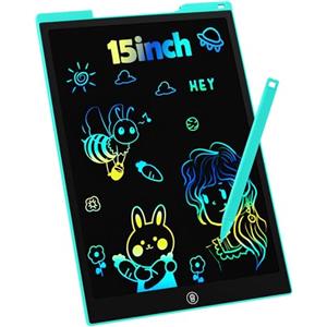 SERUW Tavoletta Grafica LCD Scrittura 15 Pollici, Tavoletta Grafica Bambini Elettronica Digitale da Disegno con Penna Giochi Giocattolo 3 4 5 6 7 8 9 Anni Regali di Natale di Compleanno per Ragazzi Ragazze