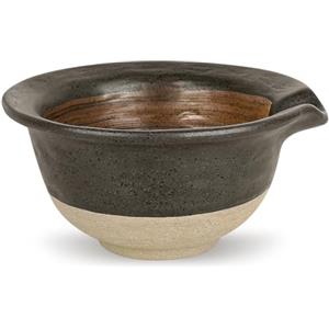 Linkidea Ciotola da barba in ceramica ruvida, tazza per sapone, schiuma e crema da barba