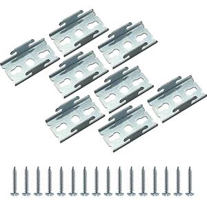 XINGSUI Staffa per Asta per Tenda-4 Pairs Doppio Lato Staffa per Tenda in Metallo Gancio,Staffa per Binario Tenda per L'Asta Appendiabiti della Camera da Letto(con Viti)