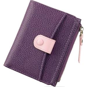 SENDEFN Portafoglio Donna Piccolo, Portafogli Donna con Protezione RFID, Portamonete con Cerniera e chiusura a Scatto Scomparti per Carte Multipli