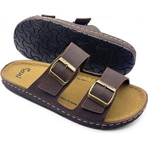 Sani' Sandali Doppia Fascia Uomo Ciabatte Estive Comode Regolabili con Doppia Fibbia Zoccoli Marroni Adulto Punta aperta (Marrone, Sistema Taglie Calzature EU, Adulto, Uomo, Numero, Media, 41)