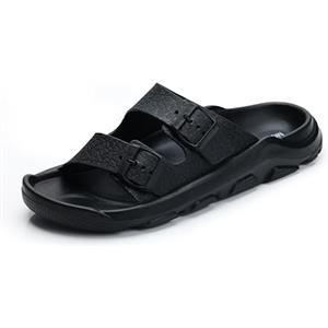 MGGMOKAY Sandali Ciabatta Uomo Pantofole Suola in Schiuma Adulto Sandali,Nero,42
