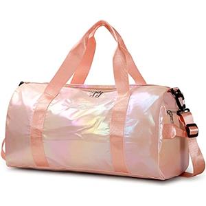 ZIOSINM Borsone Palestra Donna, Borsone da Viaggio Donna Impermeabile Elegante con Scomparto Umido e Scomparto per Scarpe, Borsa Palestra Borsa Viaggio (rosa)