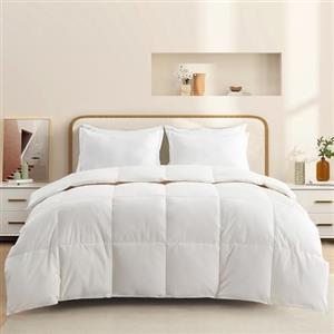 Deodar Piumino in Piuma d'Oca, 250gr/m² Piumino Leggero Singolo 135×200cm, 6 Tog Per L'estate Primavera L'Autunno, Tessuto Puro Cotone Biologico, Approvato Öko-Tex e RDS