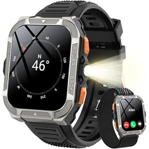 Blackview Smartwatch Uomo, Orologio Intelligente Fitness con Chiamate Bluetooth, 1.91" GPS Smartwatch Militare Uomo 115+ Modalità Sportive, Cardiofrequenzimetro, SpO2, Torcia, Bussla per Android iOS