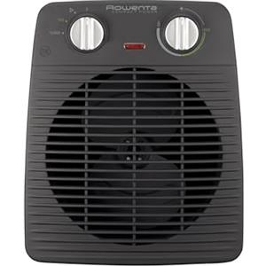 Rowenta Compact Power, Termoventilatore Compatto per Piccoli Spazi, Ventilazione Calda e Fredda, Modalità Turbo e Eco, 2 Livelli di potenza, Sicuro e Potente, 2000 W, Nero, SO2210