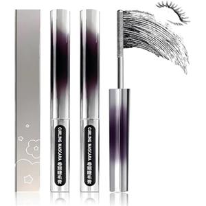 KTouler Mascara Iron Eye con spazzola in metallo, impermeabile, colore nero, 3D, mascara naturale, per lunghezza e volume, asciugatura rapida e resistente alle sbavature