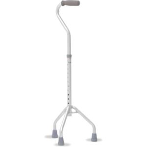 REMEDIA ONE - Bastone per Anziani Tripode con Manico Chiuso e Impugnatura Anatomica - Bastone Tre Piedi per Anziani con Puntali Antiscivolo - Tripode Alluminio (manico aperto)