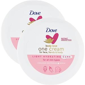 Dove One Cream Crema Idratante per Viso Mani e Corpo Idratazione Intensa per Pelli Secche Rapido Assorbimento - 2 Barattoli da 250ml