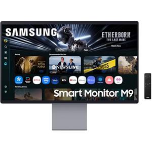 Samsung Smart Monitor M9 (S32FM900), Flat 32'', 3840x2160 (UHD 4K), Smart Hub con AI, Pannello QD-OLED, Office 365, Gaming Hub, Speaker Integrati, Telecomando, WiFi, HDMI, DP, USB-C