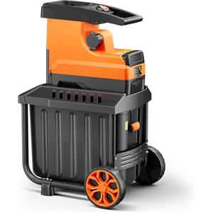 DOVAMAN GT10 APEX Biotrituratore Elettrico, 2800W con Motore Brushless, Silenzioso,Tritura Rami Secchi fino a 45mm, Contenitore da 60L, Rullo a 6 Denti Regolabile, Protezione da Sovraccarico