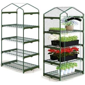 Plonos Mini serra per balcone pellicola 4 ripiani 160x70x50 cm