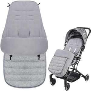 Gobesty - Sacco nanna invernale per passeggino, passeggino invernale, con doppia cerniera, sacco nanna invernale, per bambini da 0 a 4 anni, colore: grigio