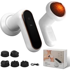 Roadtime Massaggiatore elettrico anticellulite, macchina per scolpire il corpo senza fili con 3 modalità, 6 livelli di intensità, 5 teste, batteria da 1200 mAh e funzione di riscaldamento, massaggiatore