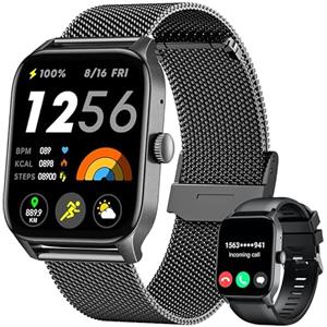 Doomixs Orologio Smartwatch Donna Fitness Watch: 1.83 Schermo Smart Watch con Chiamate Bluetooth Risposta Vivavoce 100+ modalità Sport Frequenza Cardiaca da Polso Activity Tracker Contapassi per Android iOS