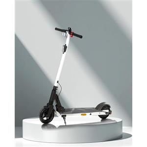 QNQ Monopattino Elettrico, Motore 500W Peak, 25KM/H Max, 8'' Pneumatici Solidi, Scooter Elettrico Pieghevole, Durata di 15-20km, Batteria 36V 4Ah, Monopattini per Bambini/Adolescenti (Bianco)