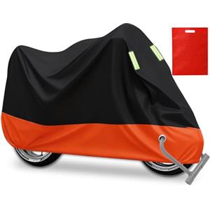 Henjunu Telo coprimoto impermeabile, coprimoto, telone moto, coprimoto, invernale, copertura per scooter ciclomotore, telone per moto scooter (255 cm x 90 cm)
