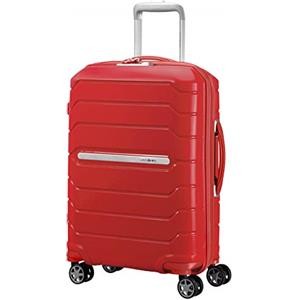 Samsonite Flux - Spinner S, Bagaglio a mano espandibile, 55 cm, 37/44 L, Rosso (Red)