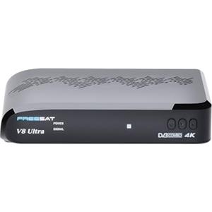 XYTEC Freesat V8Ultra ricevitore satellitare/TV 4K UHD - Supporto DVB-S2/S2X & DVB-T2/Cavo/ISDB-T, decodifica HEVC H.265, WiFi integrato, funzione Blind Scan per canali FTA