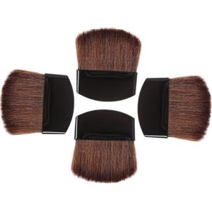 HAPINARY 4pezzi Spazzole Trucco Viso Piccole Per Cipria Blush e Illuminante Pennelli Cosmetici Compatti e Maneggevoli Per Donne e Ragazze