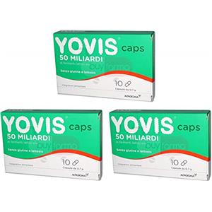 Yovis BUYFARMA PROMO PACK - 3X Yovis Caps 50 Miliardi di Fermenti Lattici Vivi - 30 Capsule + OMAGGIO A SORPRESA